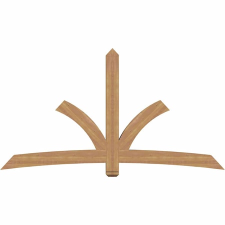 Ekena Millwork Davenport Timber Gable Bracket, Western Red Cedar, 96"W x 52"H x 5 1/2"D x 5 1/2"F, 13/12 Pitch GBW096X52X0606DAV00SWR